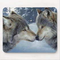 Kissing Wolves mousepads by gamer2034 Kissing Wolves mousepads