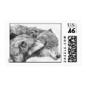 Kissing Wolves postage