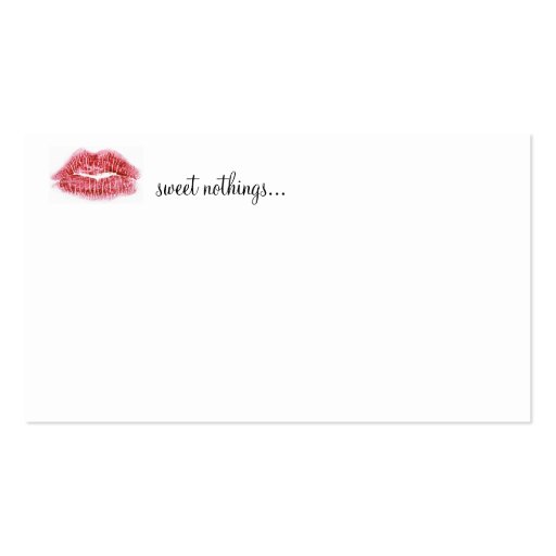 Kissy Face Business Card Templates (back side)