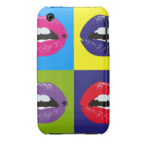 Kissy Face Trendy Pop Art Case Iphone 3 Case