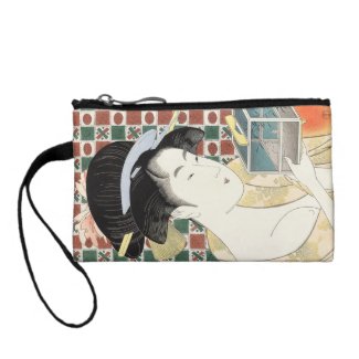 Kitagawa Utamaro Insect Cage japanese beauty lady Coin Wallets