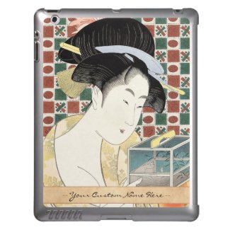 Kitagawa Utamaro Insect Cage japanese beauty lady iPad Covers