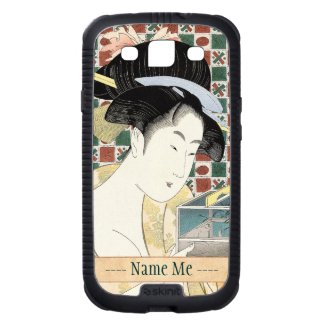 Kitagawa Utamaro Insect Cage japanese beauty lady Samsung Galaxy S3 Covers