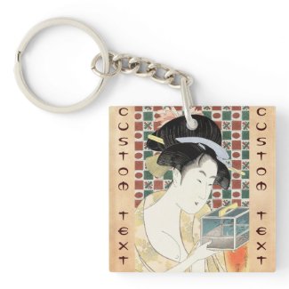 Kitagawa Utamaro Insect Cage japanese beauty lady Acrylic Key Chain