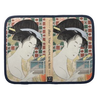 Kitagawa Utamaro Insect Cage japanese beauty lady Organizer