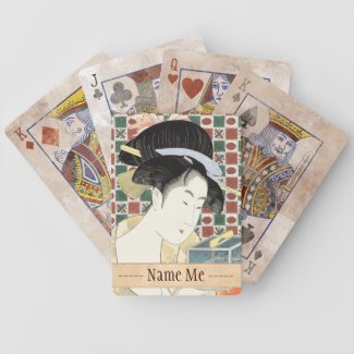 Kitagawa Utamaro Insect Cage japanese beauty lady Playing Cards