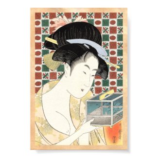 Kitagawa Utamaro Insect Cage japanese beauty lady Posters