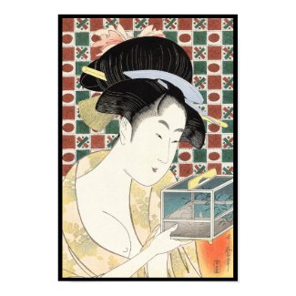 Kitagawa Utamaro Insect Cage japanese beauty lady Print