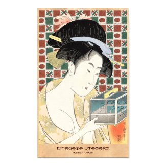 Kitagawa Utamaro Insect Cage japanese beauty lady Print