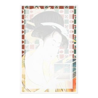 Kitagawa Utamaro Insect Cage japanese beauty lady Custom Stationery