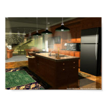 Kitchen and Living Room Interior posters