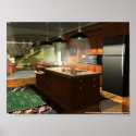 Kitchen and Living Room Interior posters