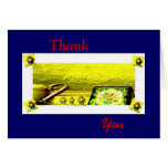 Kitchen Black Tin and Brass Pitcher Greeting Cards