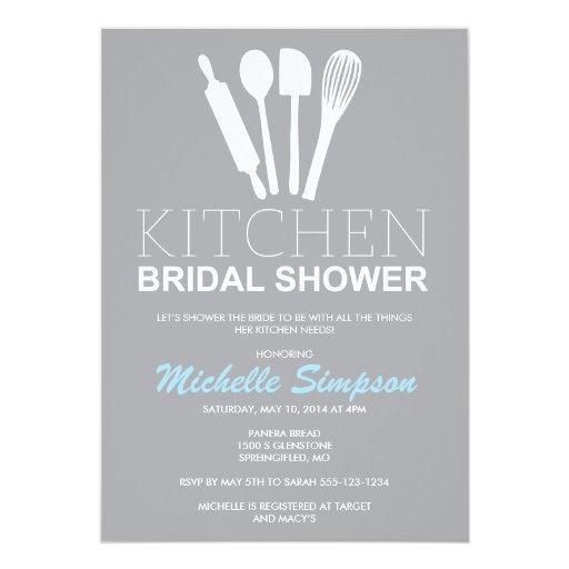 Kitchen Bridal Shower Invitation Zazzle