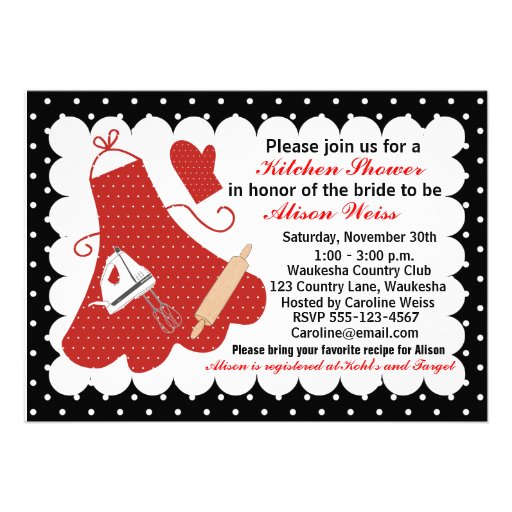 Kitchen Bridal Shower Invitation