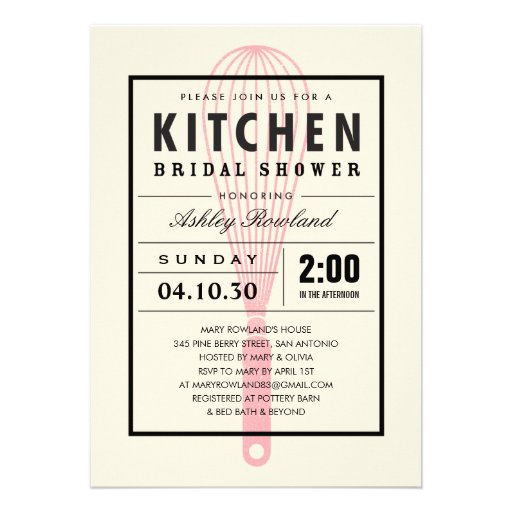 Kitchen Bridal Shower Invitations