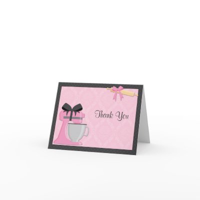 Kitchen Bridal Shower Thank You Greeting Cards