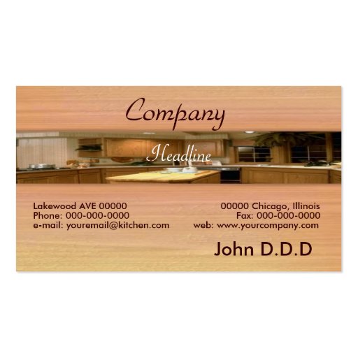 Kitchen Business Card Zazzle