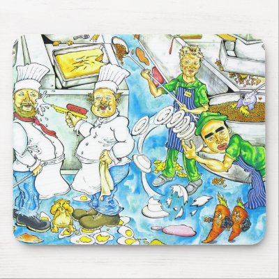 Kitchen Chaos Mouse Pad by prawny