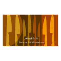 Kitchen Chef Knife Business Cards