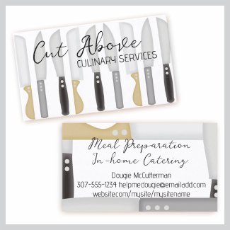 kitchen chefs knives cooking culinary business ... profilecard
