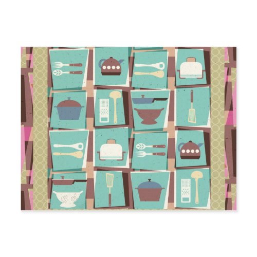 Kitchen Club Recipee Card by Hoodie - Fun Retro Gift for a Cook!