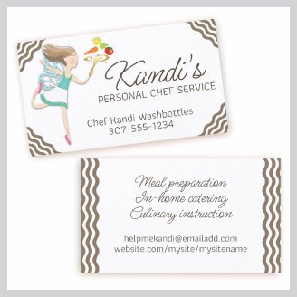 kitchen cooking fairy vegetables business card