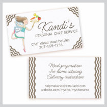 kitchen cooking fairy vegetables business card business cards