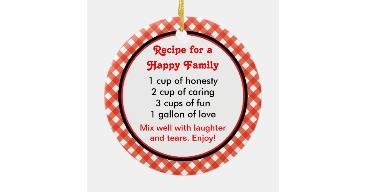 Kitchen Family Recipe Ornament Zazzle
