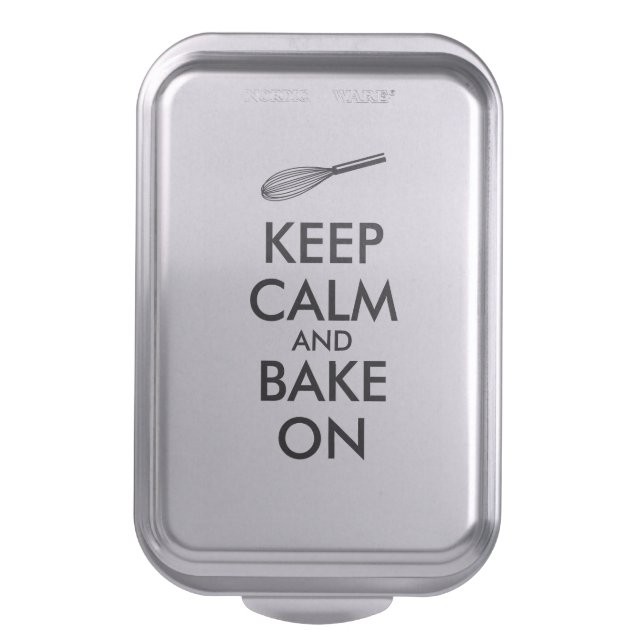 Kitchen Gifts Cake Pan Keep Calm and Bake On Whisk-0