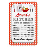Kitchen Hours (Personalized) Vinyl Magnet