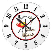 Kitchen Magician Black Retro Numbers Clock wall clocks