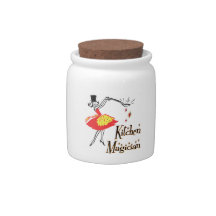 Kitchen Magician Retro Cooking Art Candy Jars