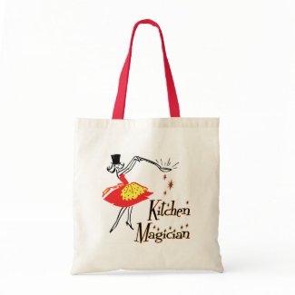 Kitchen Magician Retro Cooking Art Tote Bag bag