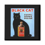 KITCHEN MAGNET ~ VINTAGE BLACK CAT! STOVE POLISH