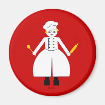 Kitchen Martzkin Red Chefette’s Magnet
