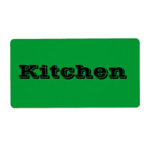 Kitchen Moving Labels in Green