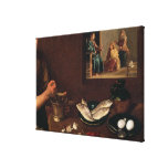 Kitchen Scene with Christ Gallery Wrap Canvas