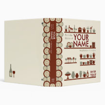 Kitchen Shelves Custom Cookbook Vinyl Binder