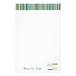 Kitchen Stripes Aqua Recipe Paper Stationery