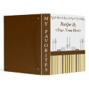Kitchen Stripes Brown Recipe Binder binder