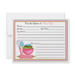 Kitchen Supplies Baking Cooking Recipe Cards Invites