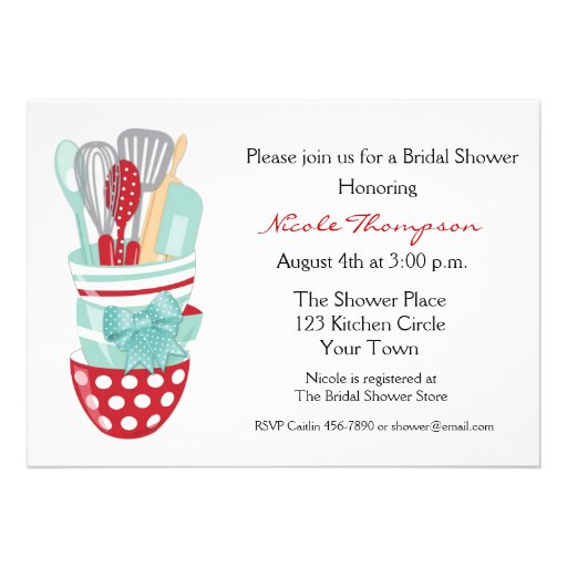 Kitchen Tools Bridal Shower Invitation