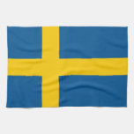 Kitchen towel with Flag of Sweden