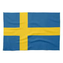 Kitchen towel with Flag of Sweden kitchen towels