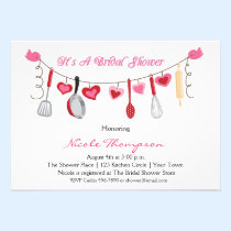 Kitchen Utensils, Heart Garland Shower invitations
