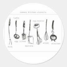 Kitchen utensils sticker