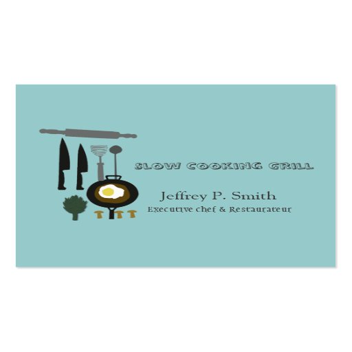 Kitchen Weapons Catering Chef Designs Business Card Template from ...