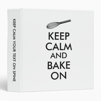 Kitchen Whisk Keep Calm Recipe Binder for Bakers