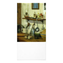 Kitchen With Wire Basket of Eggs Custom Photo Card